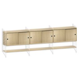 Dressoir large, wit/eiken