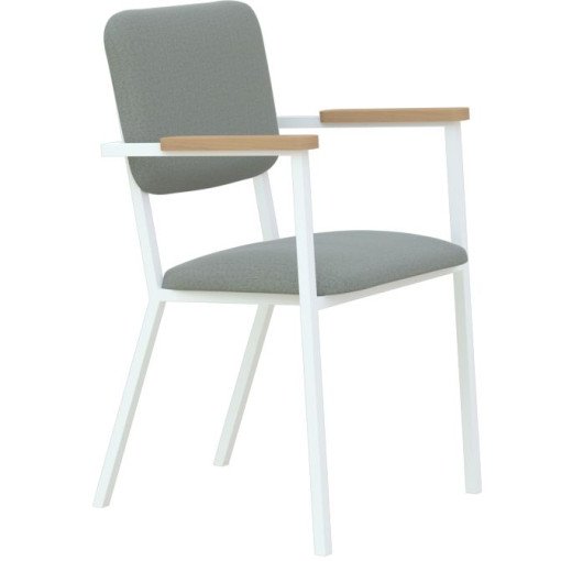 Co Armchair stoel met wit frame Kvadrat Hallingdal 65 - 153