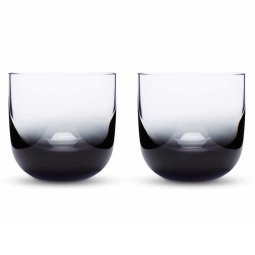 Tank Whiskey glas set van 2 zwart