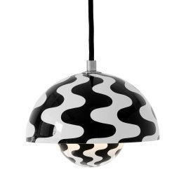 Flowerpot VP10 hanglamp Ø16 Black/White