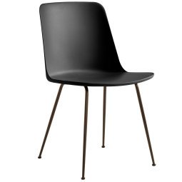 Rely HW6 stoel zwart, bronzed onderstel