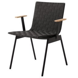 Ville tuinstoel met armleuningen Warm Black