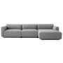 Develius bank 3-zits met chaise longue rechts Fiord 151