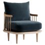 Fly SC10 fauteuil wit geolied eiken Velvet 10 Twilight