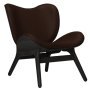 A Conversation Piece Low fauteuil zwart eiken, leer Brown