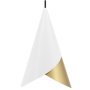 Cornet hanglamp White messing 