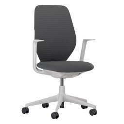 ACX Soft fixed bureaustoel grijs onderstel Carbon