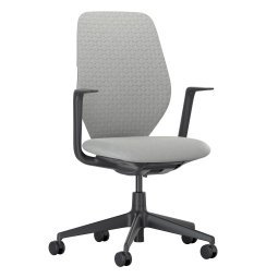 ACX Soft fixed bureaustoel zwart onderstel Stone Grey