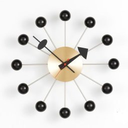 Ball Clock klok Ø33 zwart