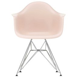 Eames DAR stoel verchroomd onderstel, Pale Rose