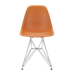 Eames DSR stoel verchroomd onderstel, Rusty Orange