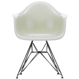 Eames DAR Fiberglass stoel zwart, parchment