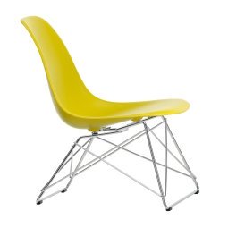 Eames LSR fauteuil verchroomd onderstel, Musterd