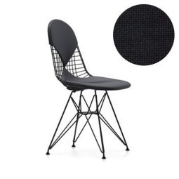 Eames Wire Chair DKR-2 stoel gepoedercoat onderstel, Hopsak 66