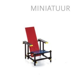 Rood blauwe stoel miniatuur