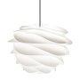 Carmina Medium hanglamp Ø48 wit, zwart snoer