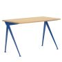 Compas Direction bureau 125x60 natural oak tabletop, Prouvé Bleu Marcoule base