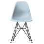 Eames DSR stoel zwart gepoedercoat onderstel, Ice Grey