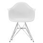 Eames DAR stoel verchroomd onderstel, Cotton White