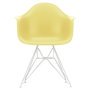 Eames DAR stoel wit gepoedercoat onderstel, Citron