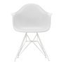 Eames DAR stoel wit gepoedercoat onderstel, Cotton White