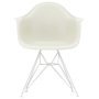 Eames DAR stoel wit gepoedercoat onderstel, Pebble