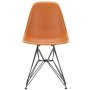 Eames DSR stoel zwart gepoedercoat onderstel, Rusty Orange