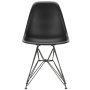 Eames DSR stoel zwart gepoedercoat onderstel, Deep Black