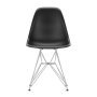 Eames DSR stoel verchroomd onderstel, Deep black