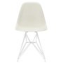 Eames DSR stoel wit gepoedercoat onderstel, Pebble