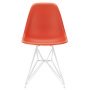 Eames DSR stoel wit gepoedercoat onderstel, Poppy Red