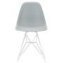 Eames DSR stoel wit gepoedercoat onderstel, Light Grey