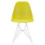 Eames DSR stoel wit gepoedercoat onderstel, Mustard