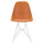 Eames DSR stoel wit gepoedercoat onderstel, Rusty Orange