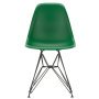 Eames DSR stoel zwart gepoedercoat onderstel, Emerald