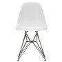 Eames DSR stoel zwart gepoedercoat onderstel, Cotton White