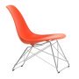 Eames LSR fauteuil verchroomd onderstel,  Poppy Red