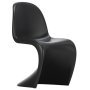 Panton chair stoel (nieuwe zithoogte) diepzwart