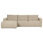 Bar 3-zits bank met chaise longue links zand