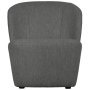 Lofty fauteuil bouclé staalgrijs