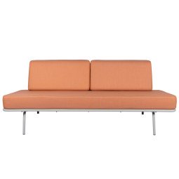 Sofabed slaapbank loungebank faded orange