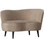 Sara lounge fauteuil rechts khaki