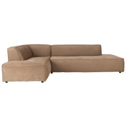 Fat Freddy bank met chaise longue links caramel