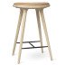  Tweedekansje - High Stool barkruk 69 naturel eiken, naturel leer