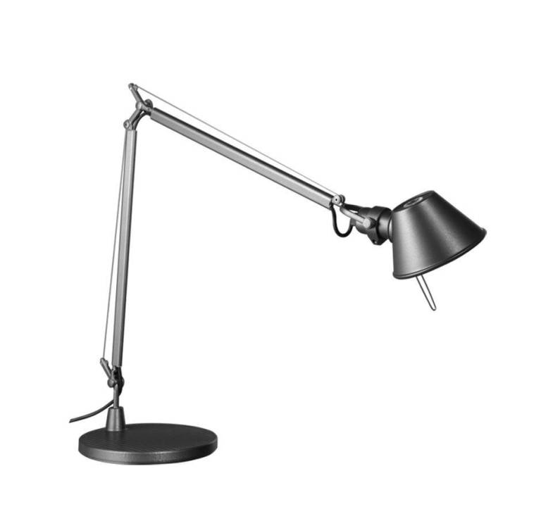 Artemide Tolomeo Midi bureaulamp LED antraciet grijs met voet | Flinders