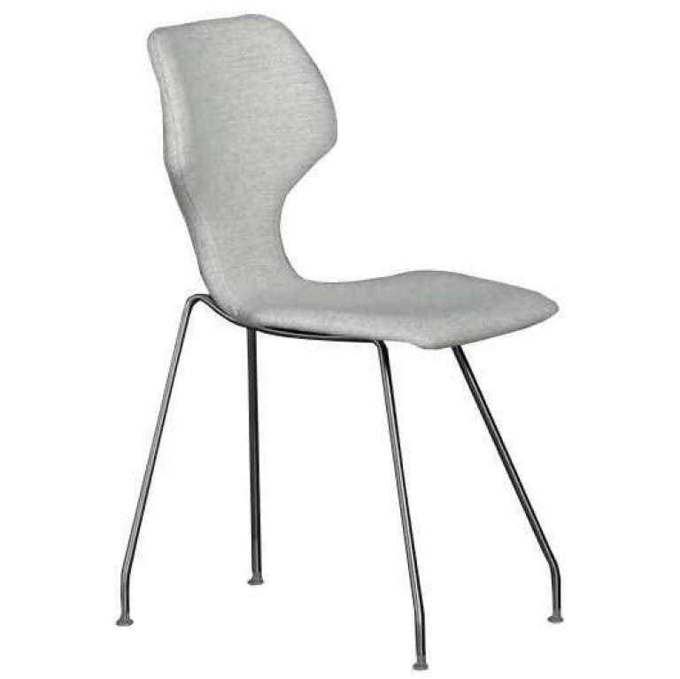 Design on Stock Cavalletta stoel, onderstel rvs, stof Amdal 110 | Flinders