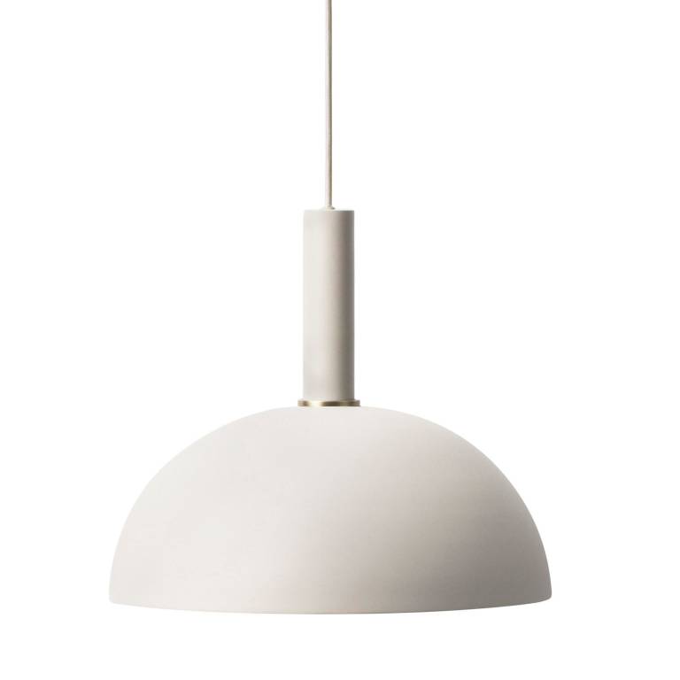 band Buik blad Ferm Living Dome Light Grey hanglamp groot lichtgrijs | Flinders