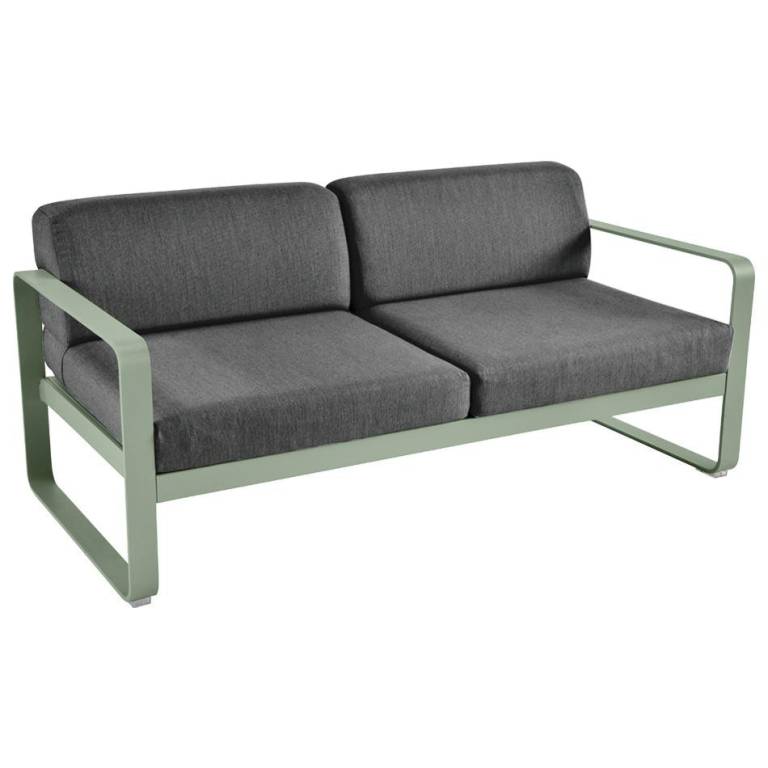 offset koppel Taille Fermob Bellevie 2-zits loungebank kussen antraciet Cactus | Flinders