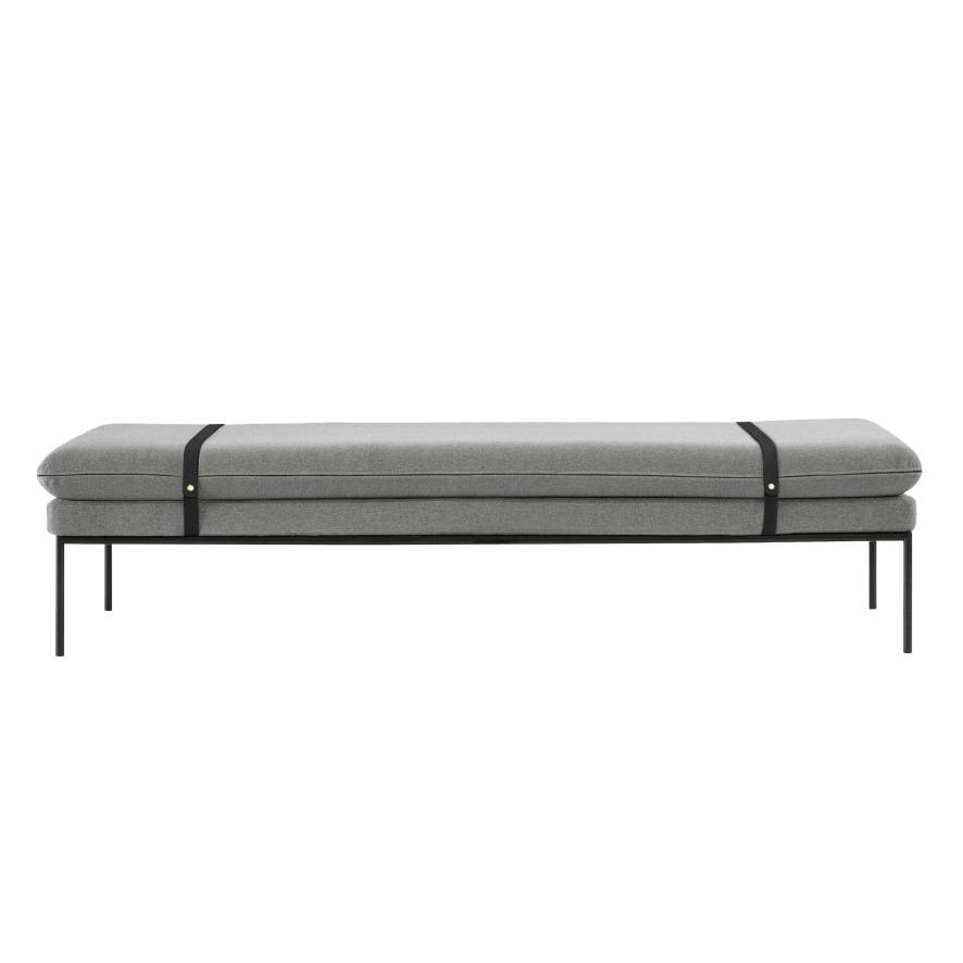 Ferm Living Turn Daybed bank Cotton met zwarte band, grijs | Flinders