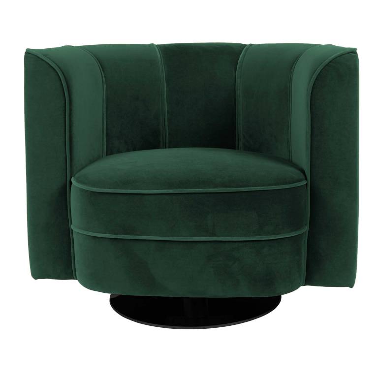 Dutchbone Flower fauteuil draaifauteuil groen | Flinders
